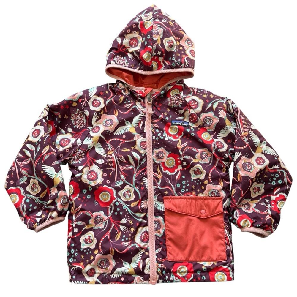Patagonia Baby Reversible Puff-Ball Jacket Lightweight Wind Resistant Size 4T